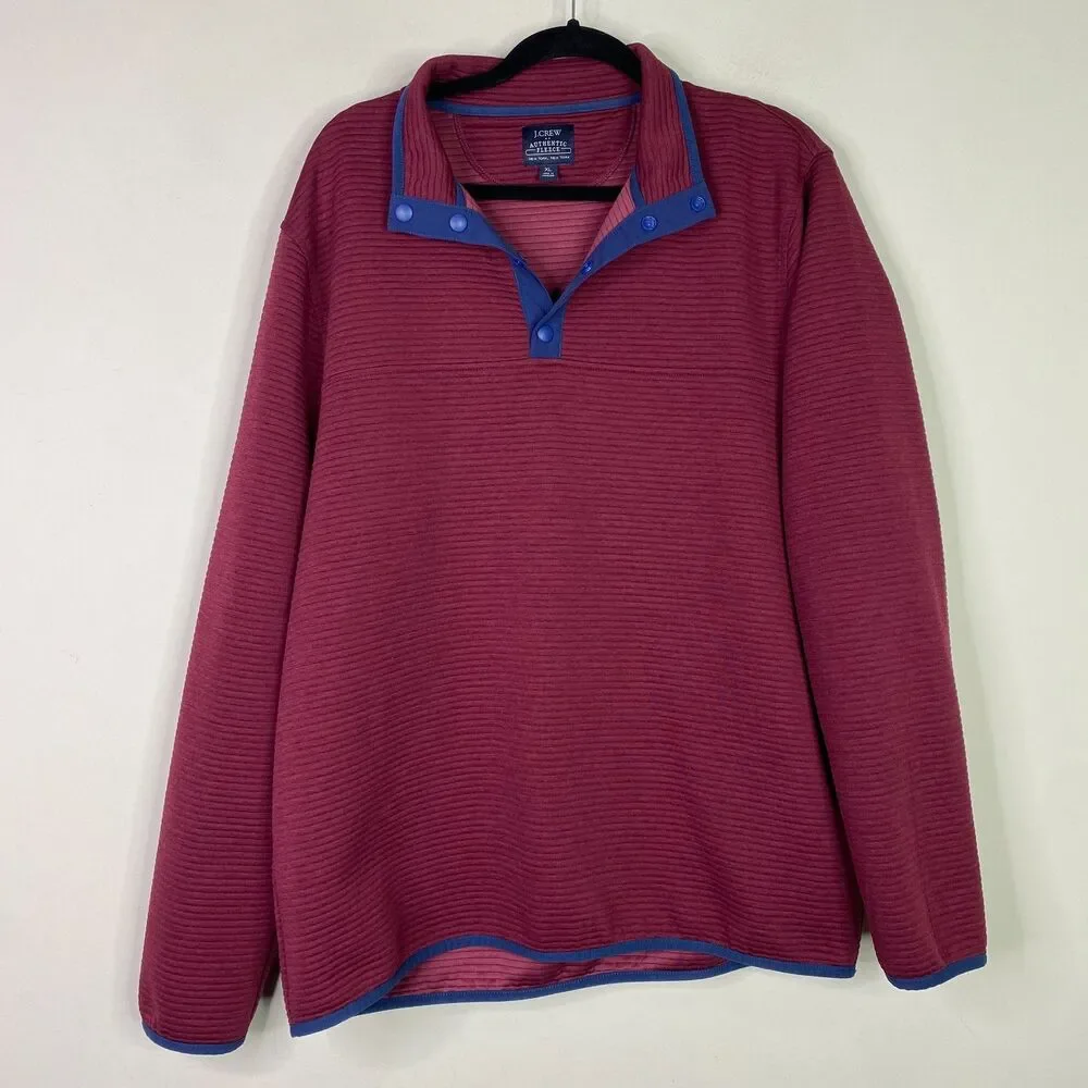 J. Crew 2022 Quilted Knit Pullover Sweater Men's Size XL